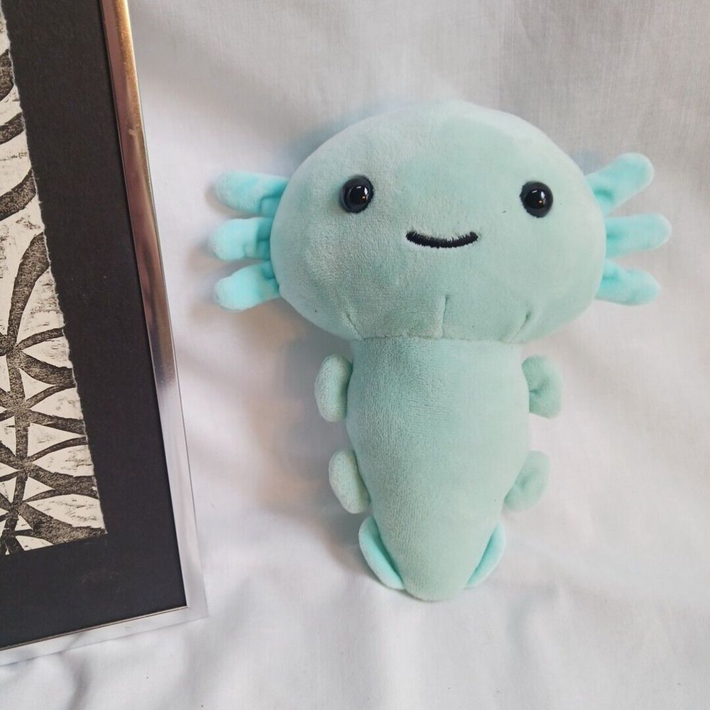 Animal Plush Toy Pillow Axolotl Stuffed Salamander Blue